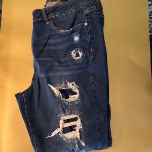 Judy Blues distressed jeans, size 18